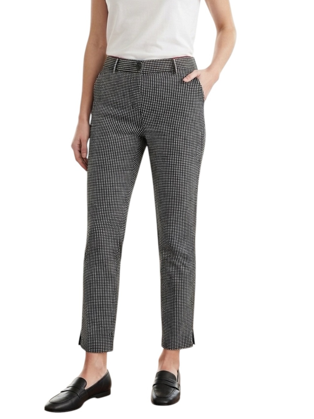 Banana Republic Black & White Geometric Print Cotton Pants Size 6